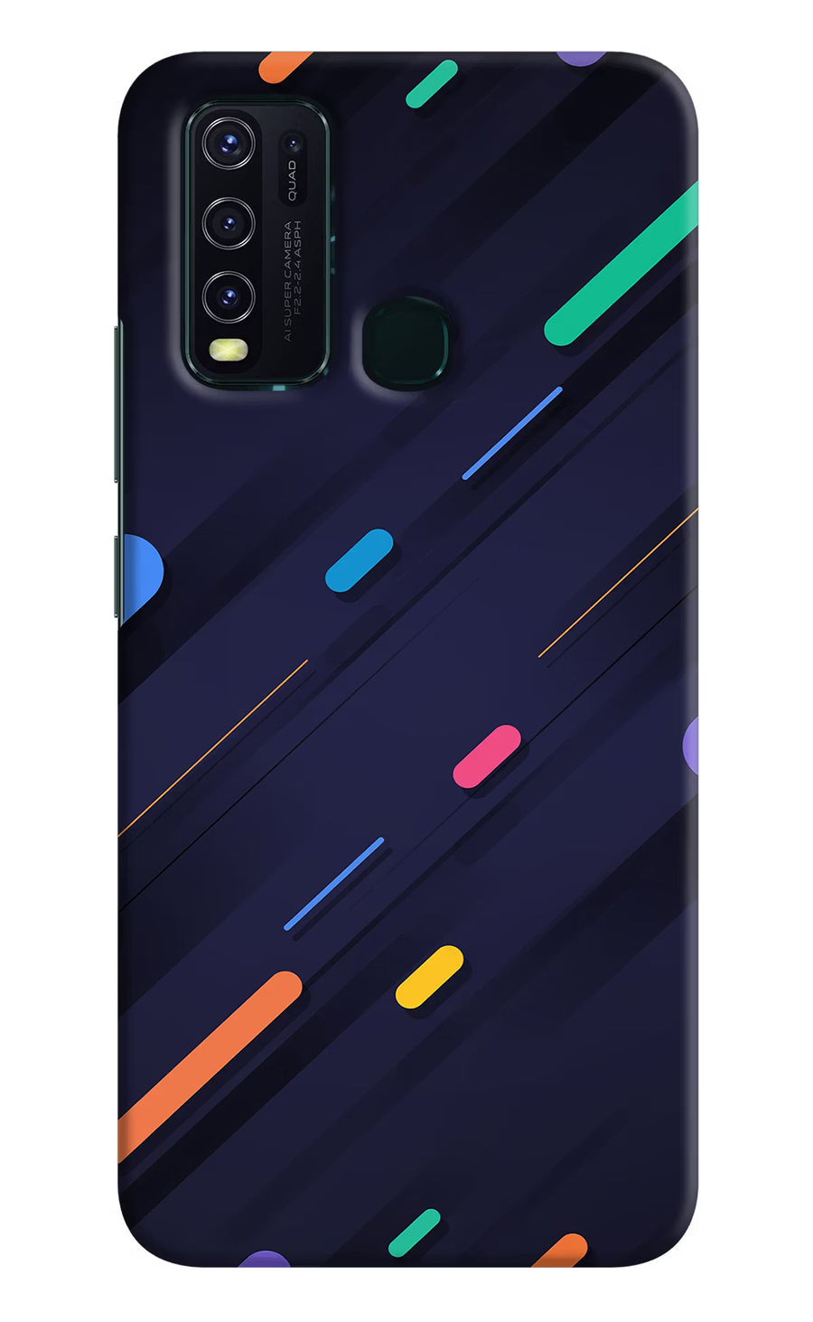 Abstract Design Vivo Y30/Y50 Back Cover, Hard case