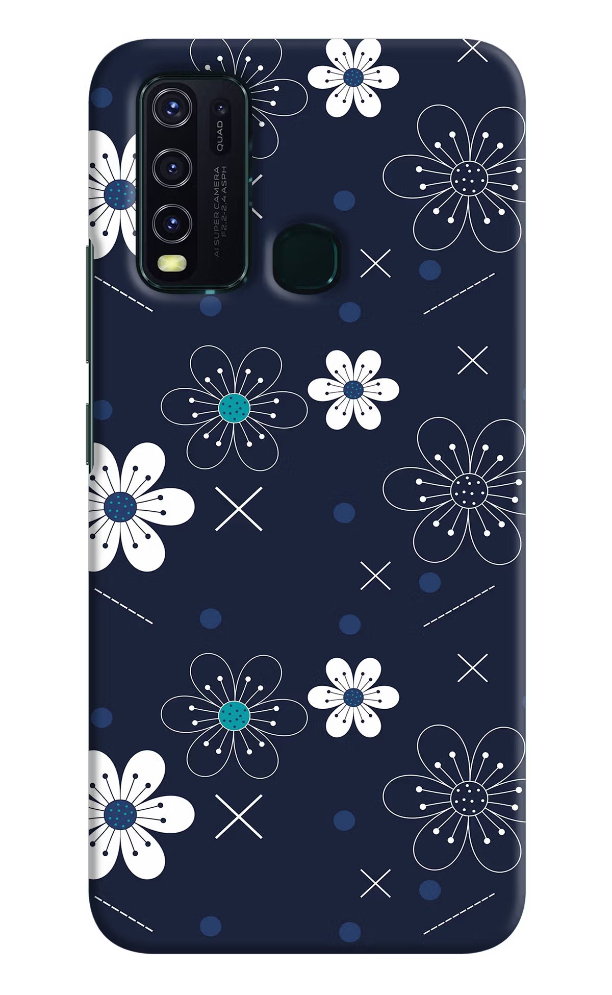 Flowers Vivo Y30/Y50 Hard Case Back Cover by Casekaro
