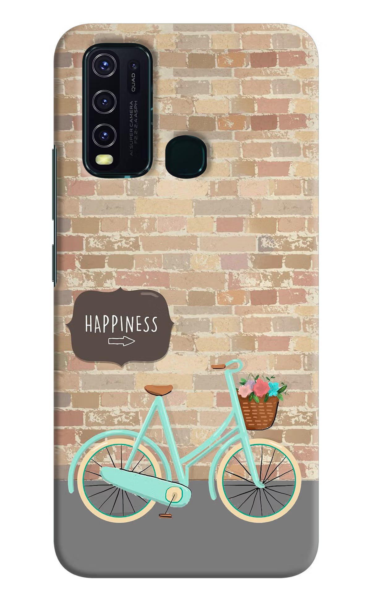 Happiness Artwork Vivo Y30/Y50 Hard Case Back Cover by Casekaro