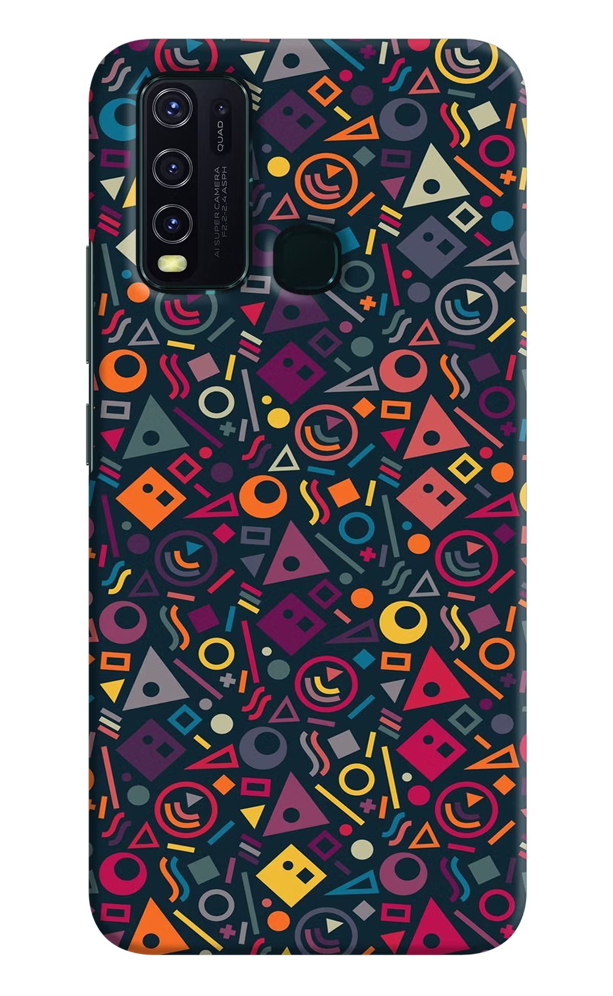Geometric Abstract Vivo Y30/Y50 Hard Case Back Cover by Casekaro