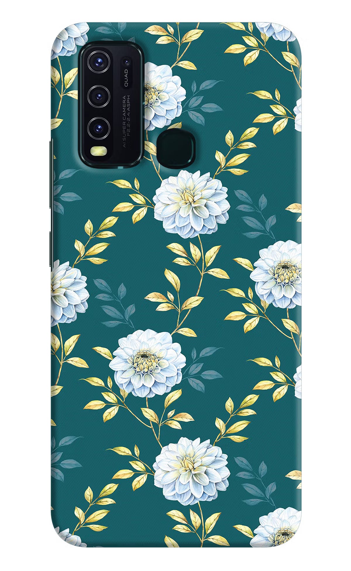 Flowers Vivo Y30/Y50 Hard Case Back Cover by Casekaro