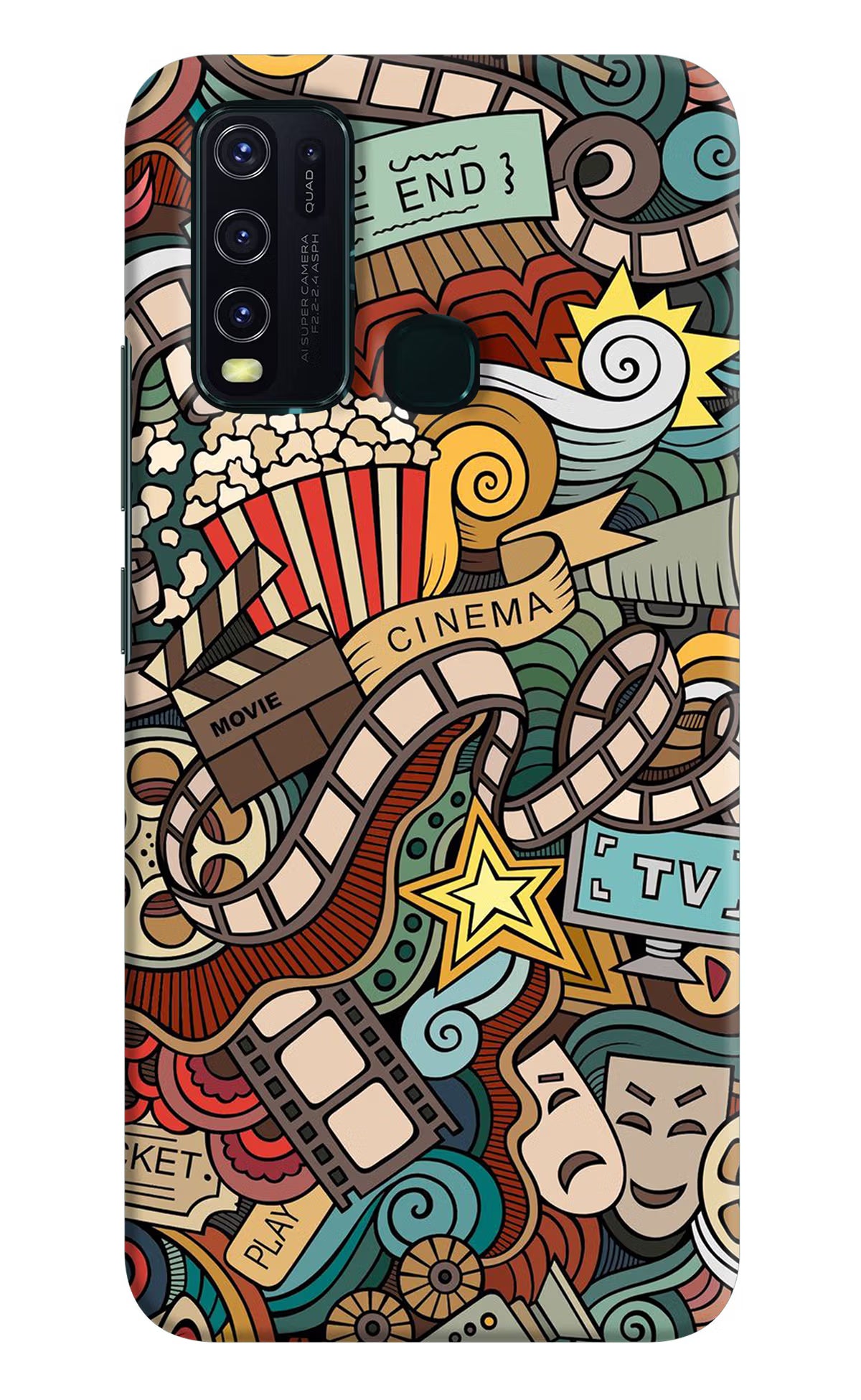 Cinema Abstract Vivo Y30/Y50 Hard Case Back Cover by Casekaro
