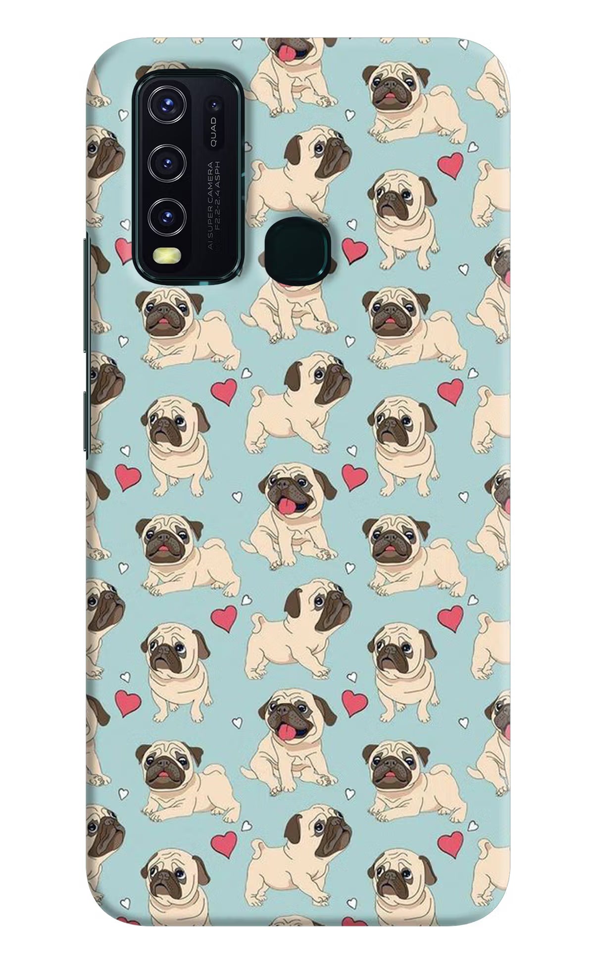 Pug Dog Vivo Y30/Y50 Hard Case Back Cover by Casekaro