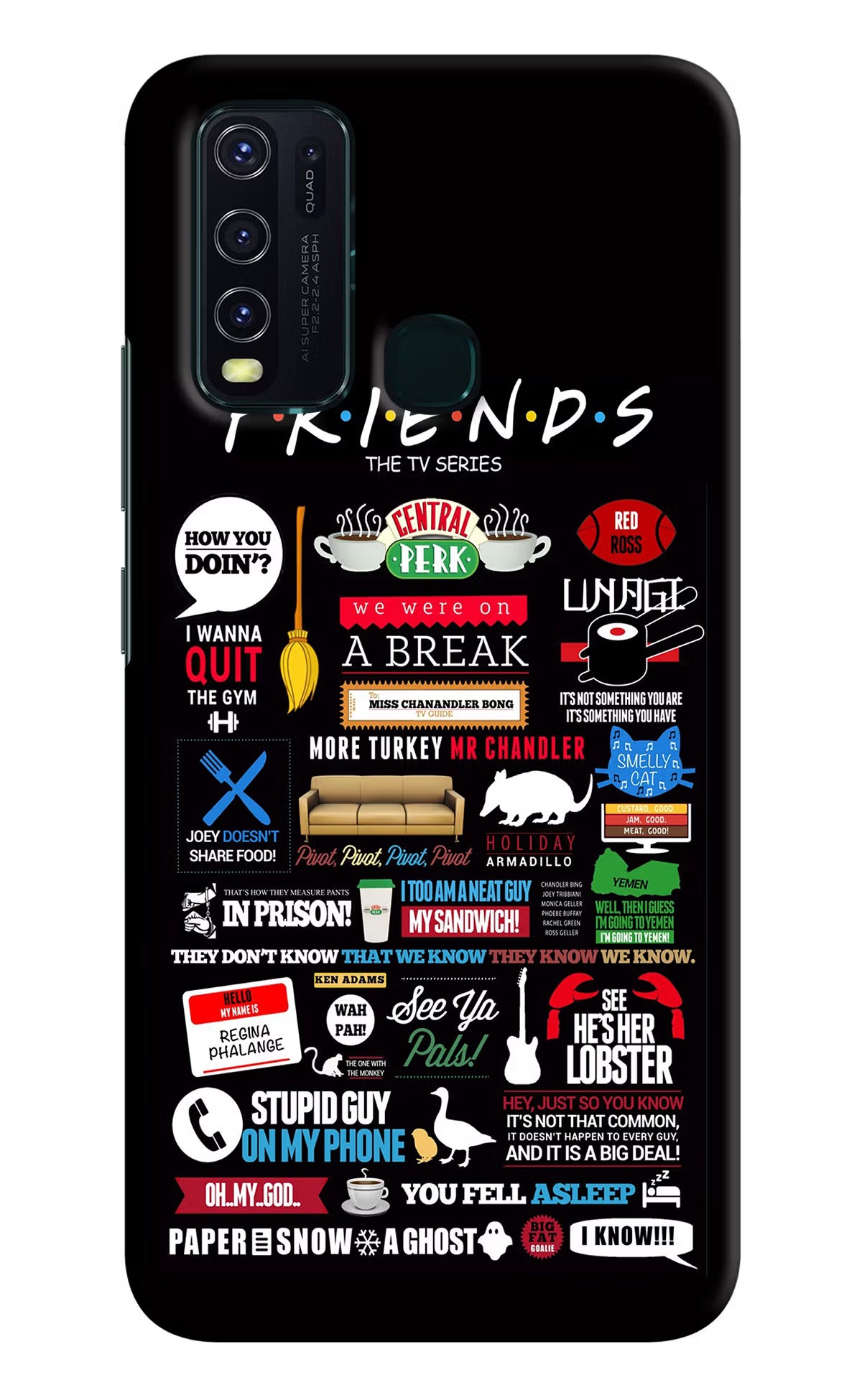 FRIENDS Vivo Y30/Y50 Hard Case Back Cover by Casekaro
