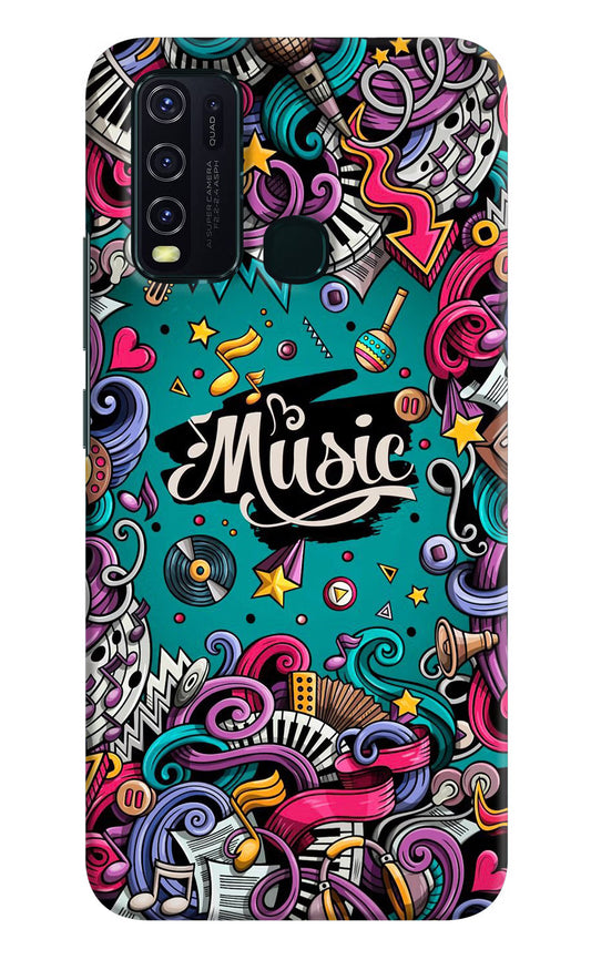 Music Graffiti Vivo Y30/Y50 Hard Case Back Cover by Casekaro