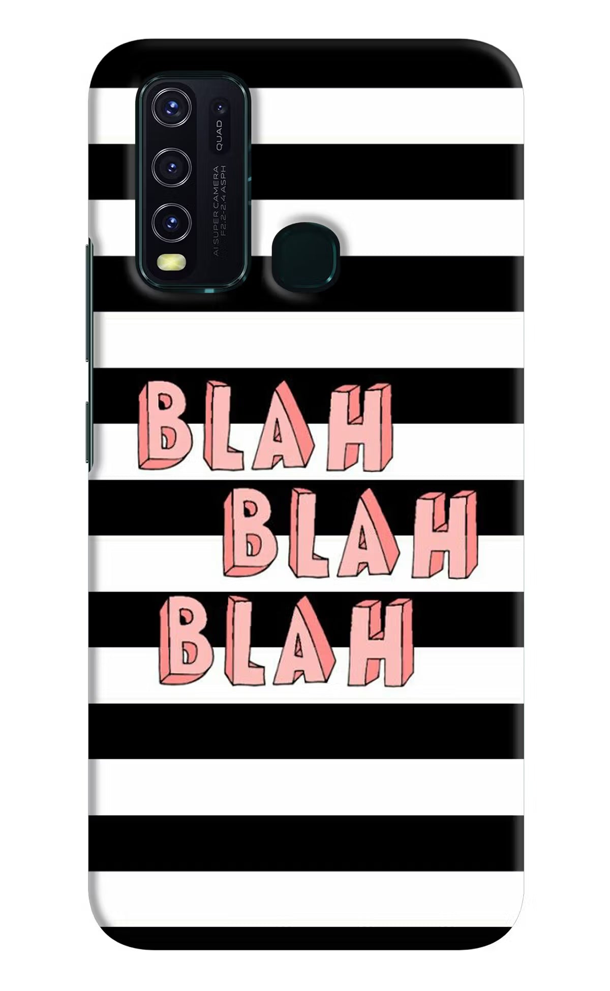 Blah Blah Blah Vivo Y30/Y50 Hard Case Back Cover by Casekaro