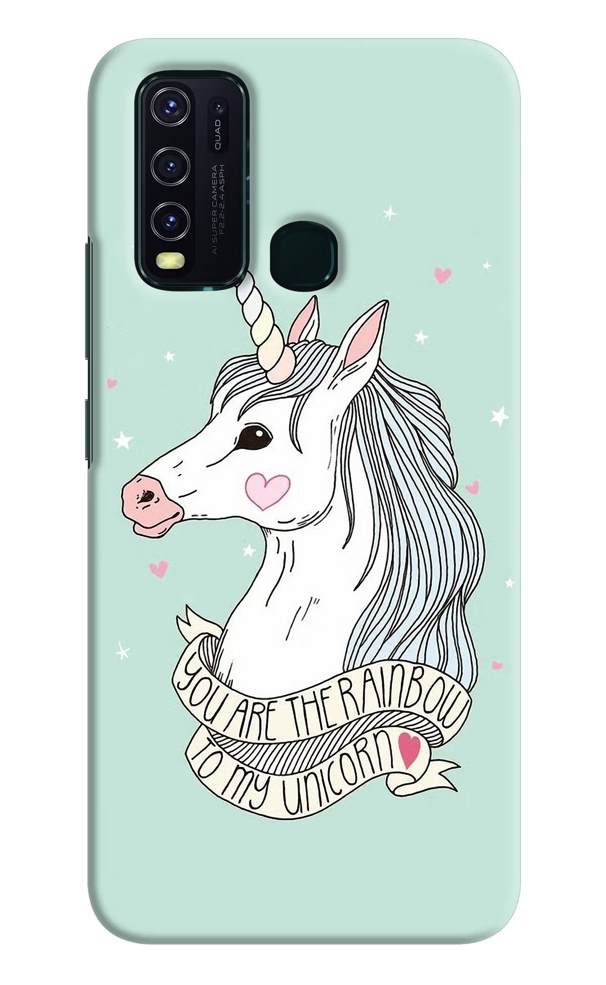 Unicorn Wallpaper Vivo Y30/Y50 Hard Case Back Cover by Casekaro