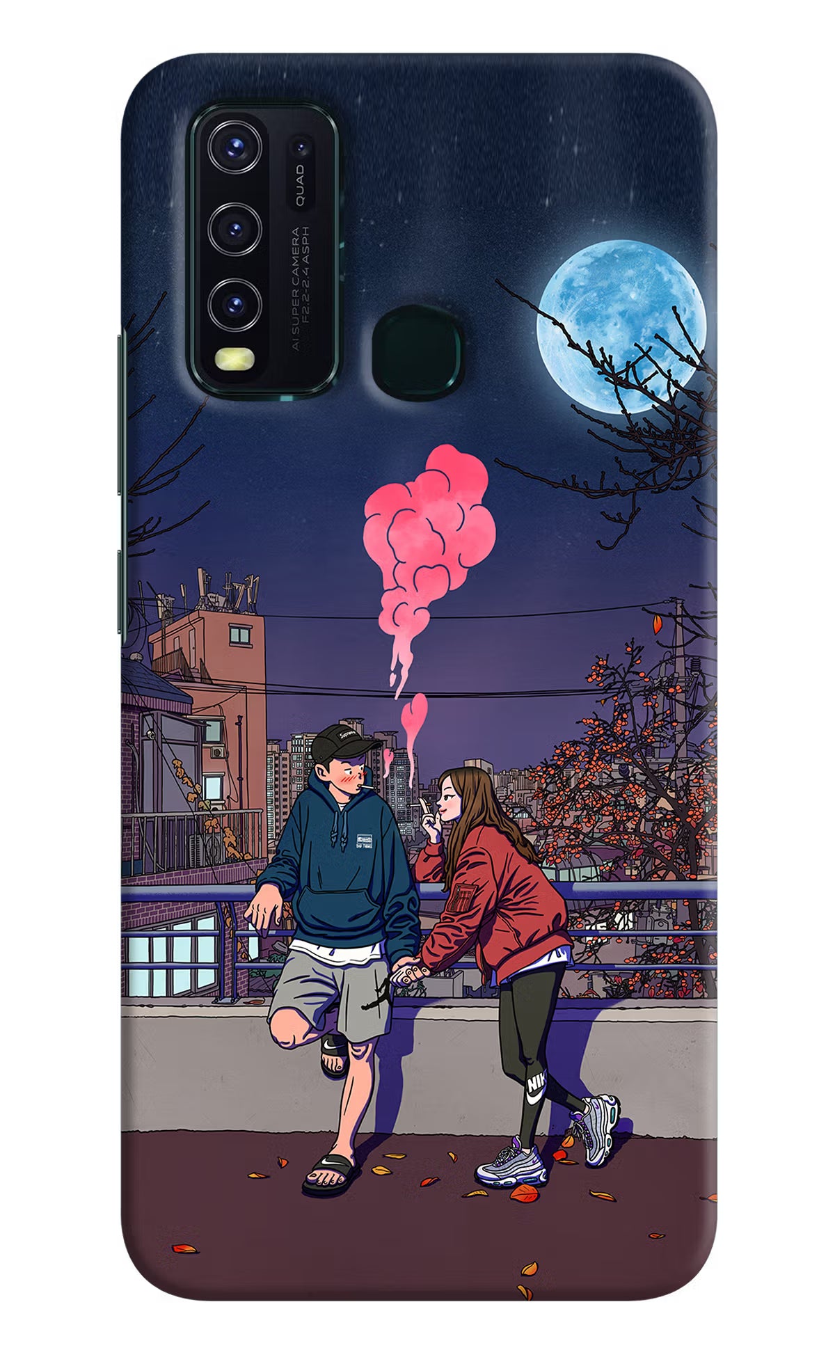 Chilling Couple Vivo Y30/Y50 Hard Case Back Cover by Casekaro