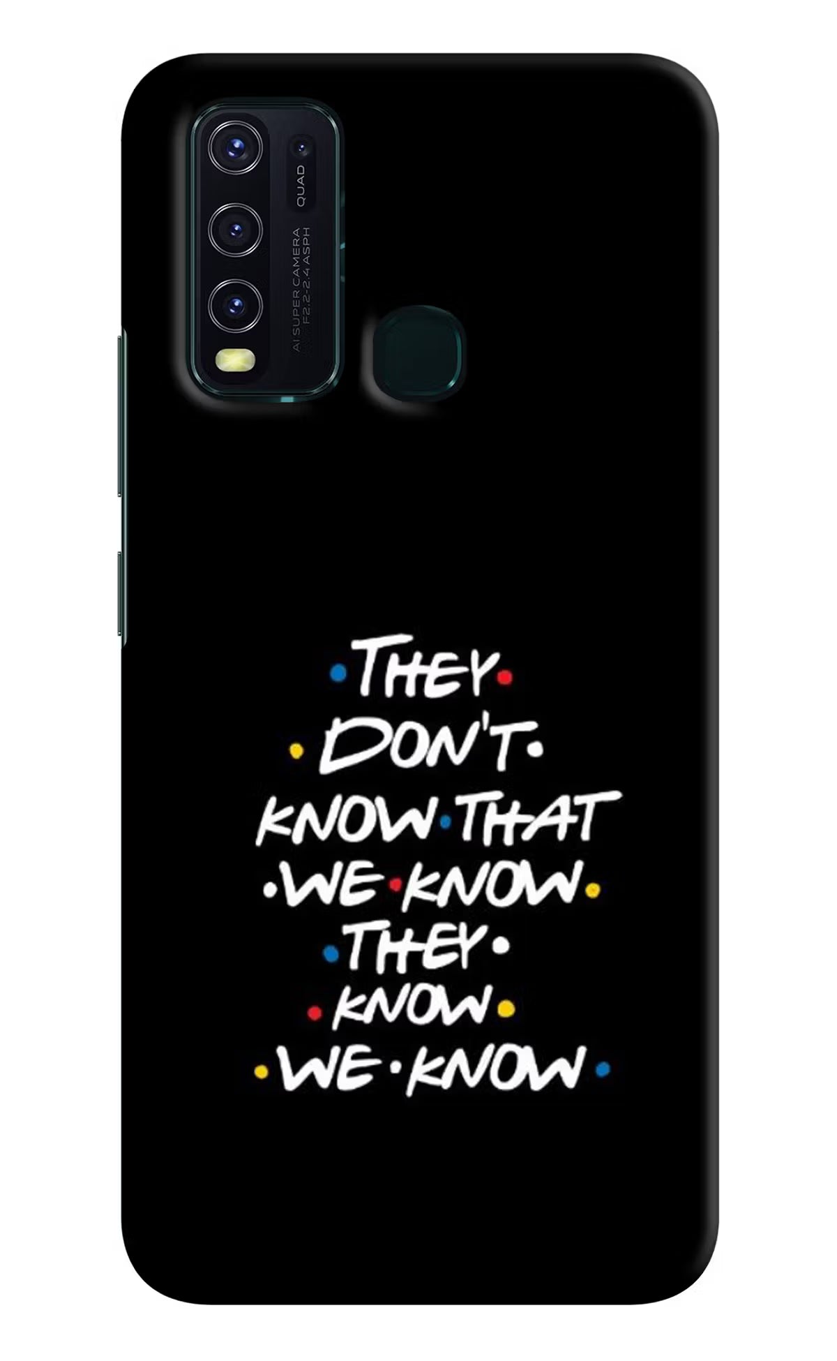 FRIENDS Dialogue Vivo Y30/Y50 Hard Case Back Cover by Casekaro