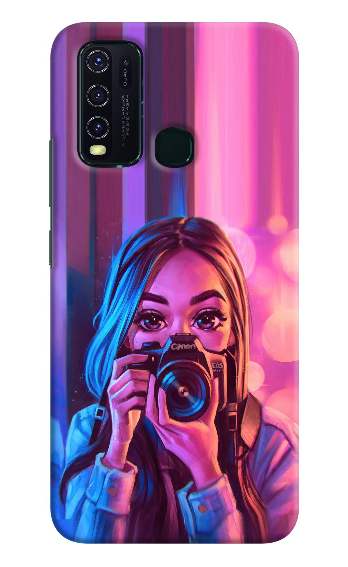 Girl Photographer Vivo Y30/Y50 Hard Case Back Cover by Casekaro