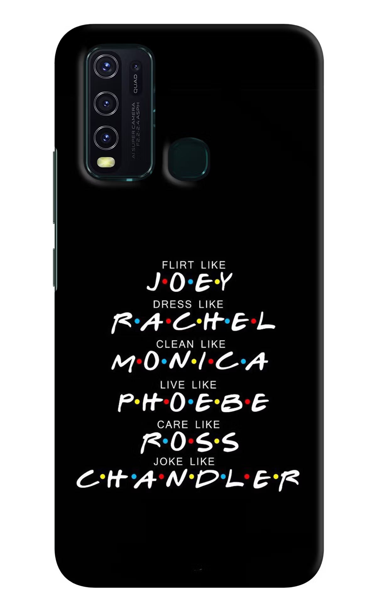 FRIENDS Character Vivo Y30/Y50 Hard Case Back Cover by Casekaro