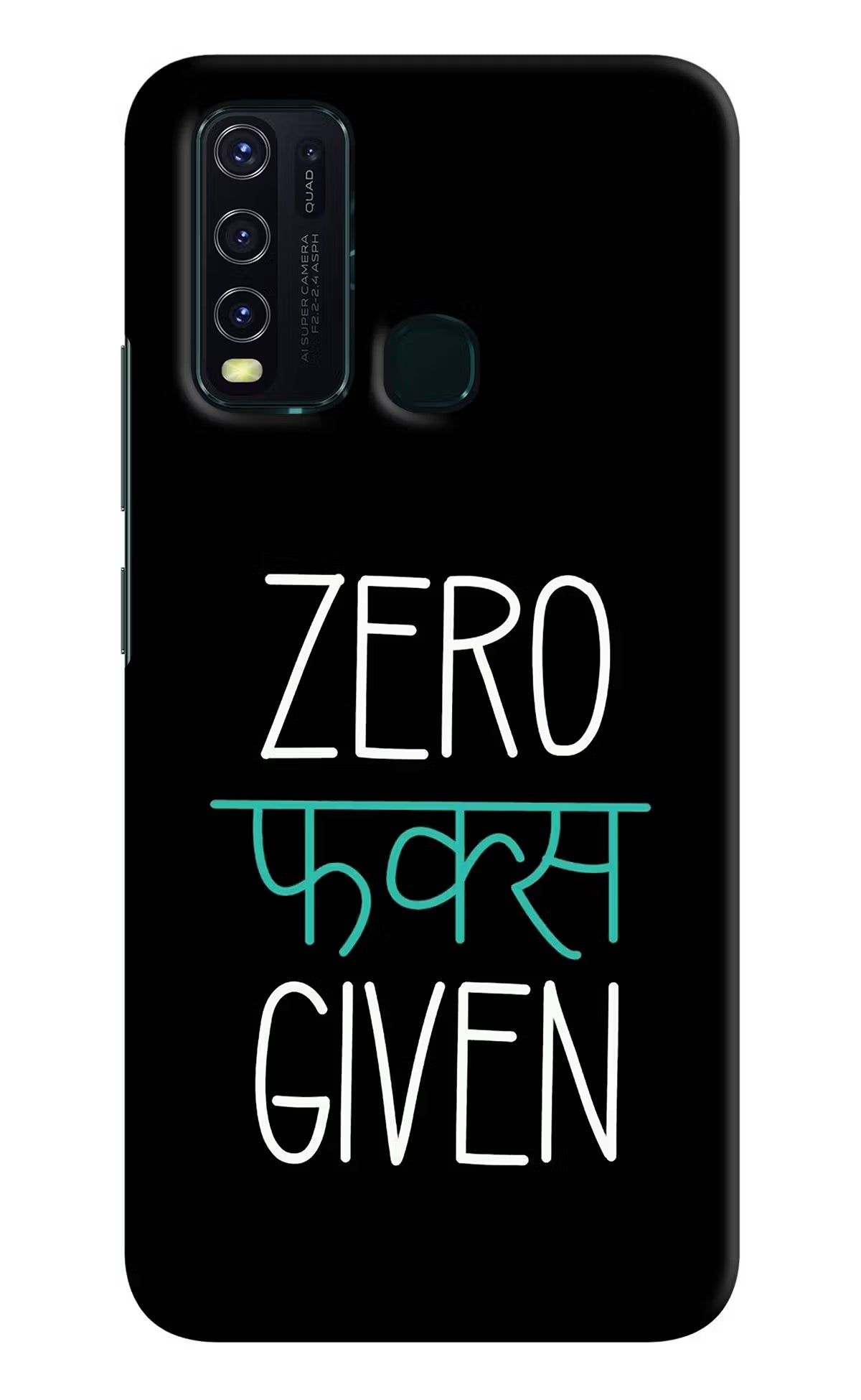 Zero Fucks Given Vivo Y30/Y50 Hard Case Back Cover by Casekaro
