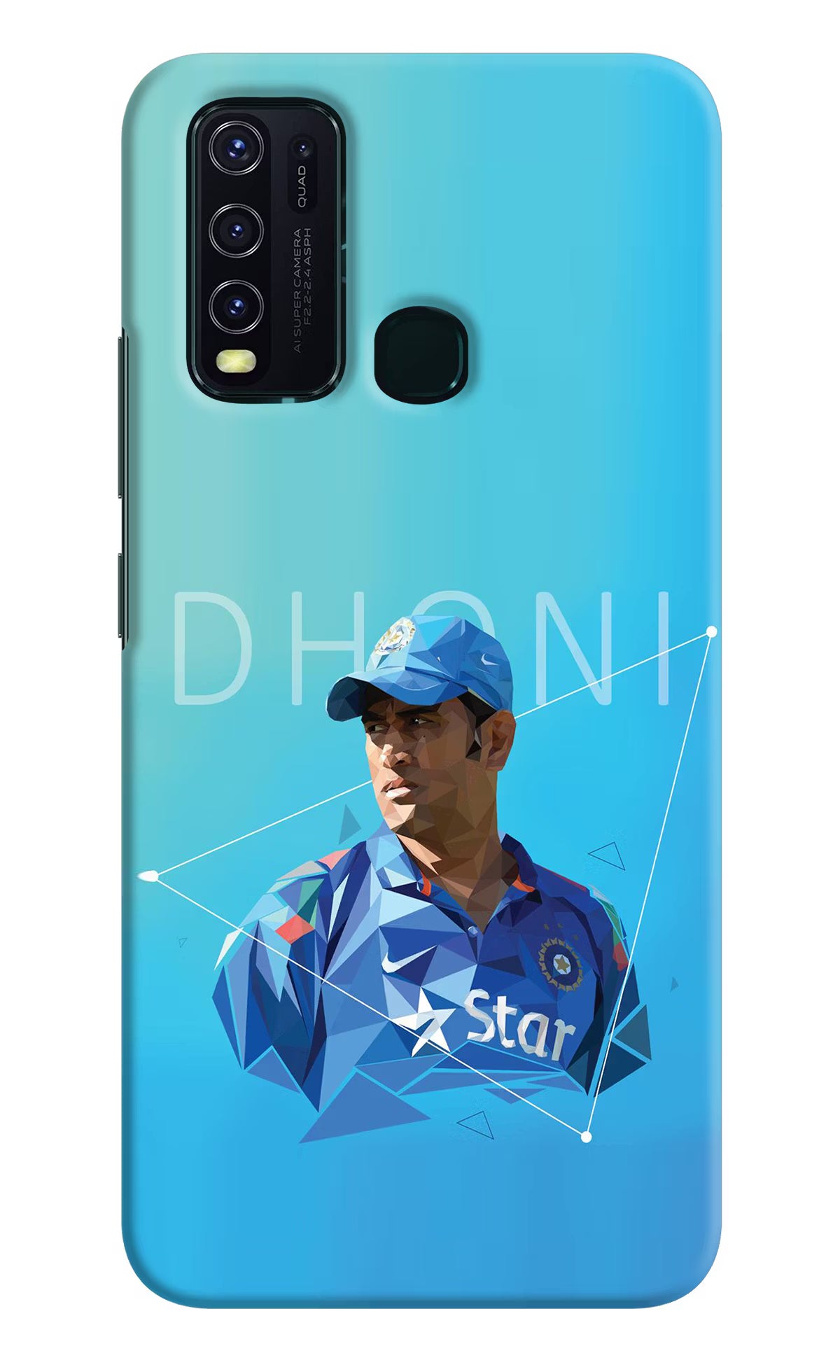 Dhoni Artwork Vivo Y30/Y50 Hard Case Back Cover by Casekaro