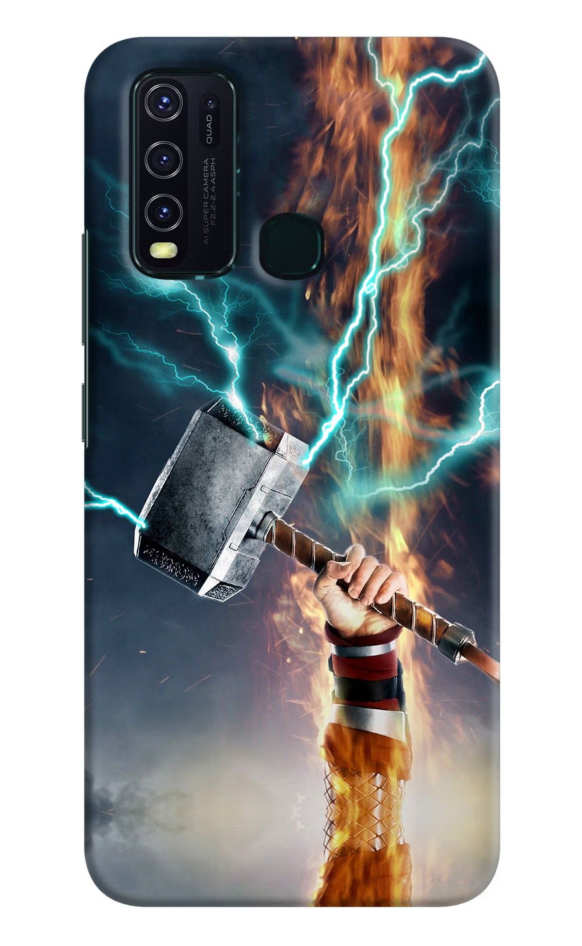 Thor Hammer Mjolnir Vivo Y30/Y50 Hard Case Back Cover by Casekaro