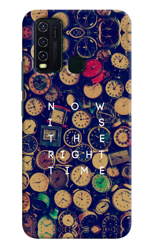Now is the Right Time Quote Vivo Y30/Y50 Hard Case Back Cover by Casekaro