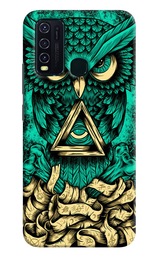 Green Owl Vivo Y30/Y50 Hard Case Back Cover by Casekaro
