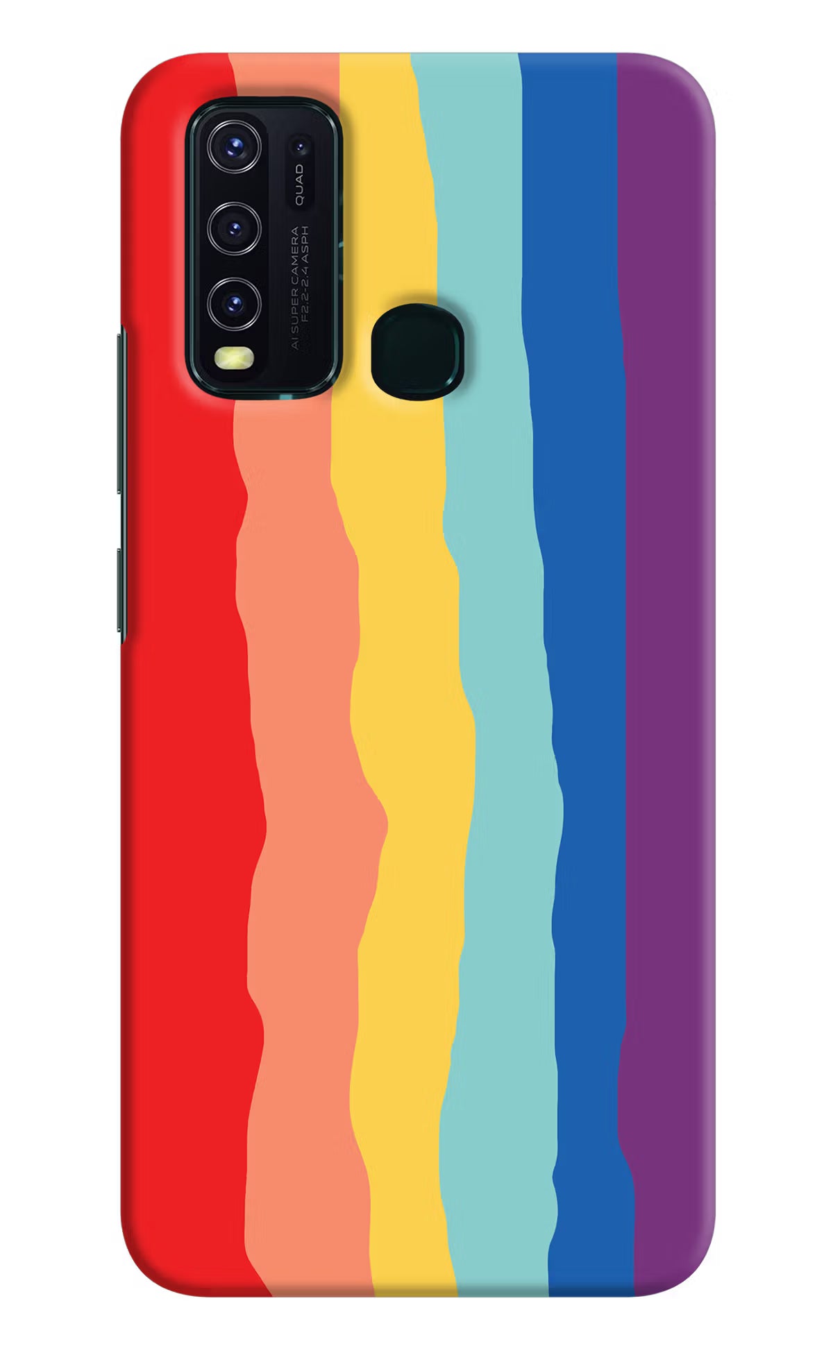Rainbow Vivo Y30/Y50 Hard Case Back Cover by Casekaro