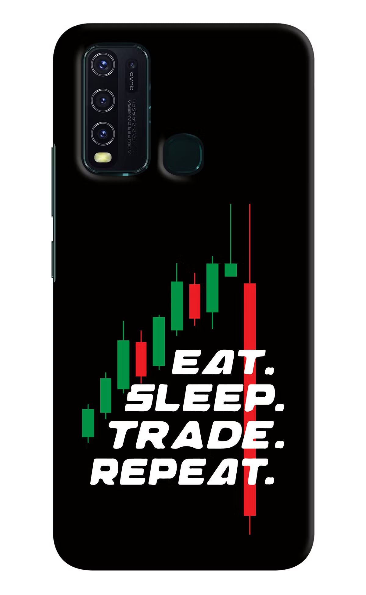 Eat Sleep Trade Repeat Vivo Y30/Y50 Hard Case Back Cover by Casekaro