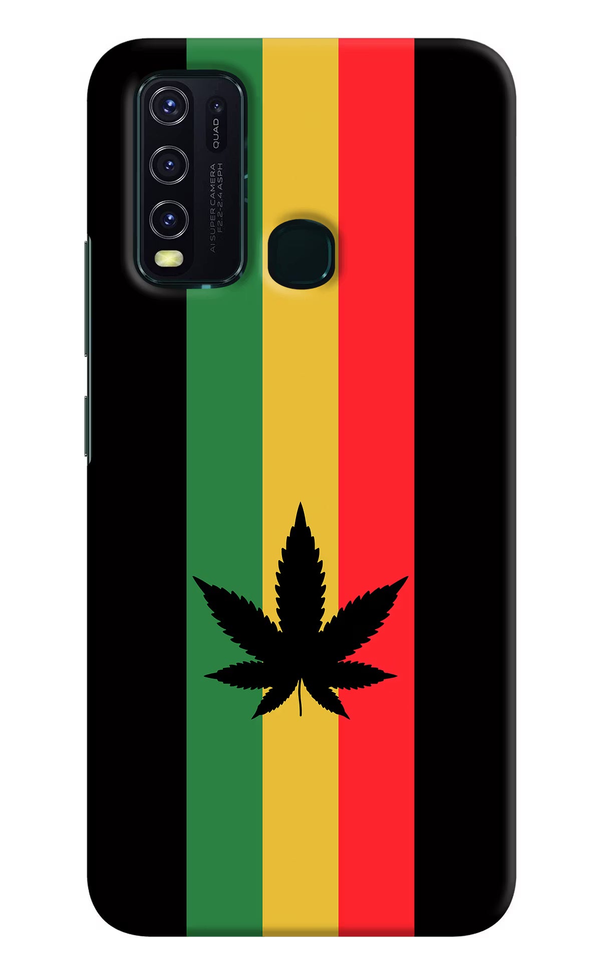 Weed Flag Vivo Y30/Y50 Hard Case Back Cover by Casekaro