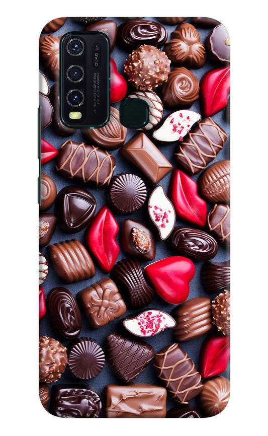 Chocolates Vivo Y30/Y50 Hard Case Back Cover by Casekaro