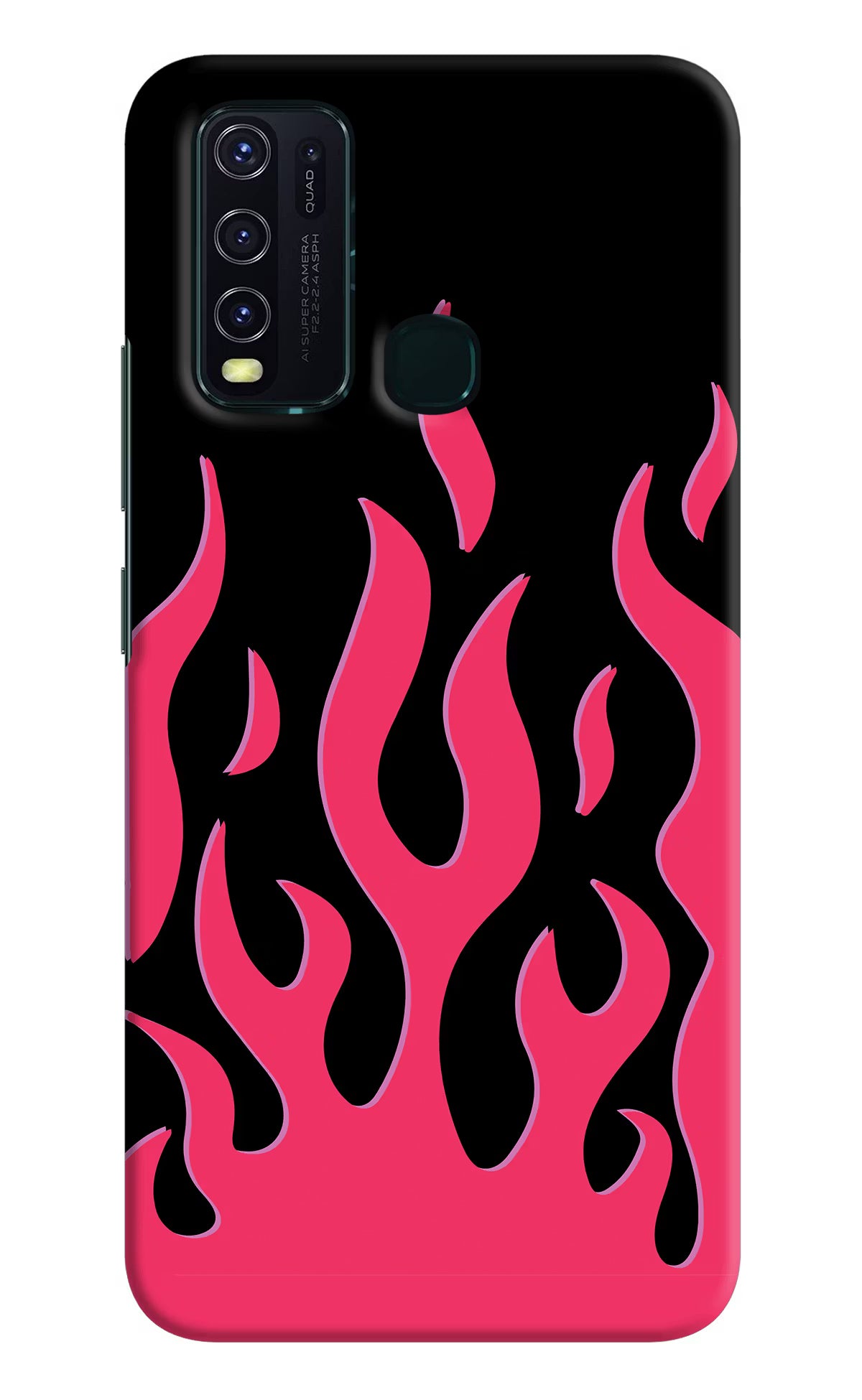 Fire Flames Vivo Y30/Y50 Hard Case Back Cover by Casekaro