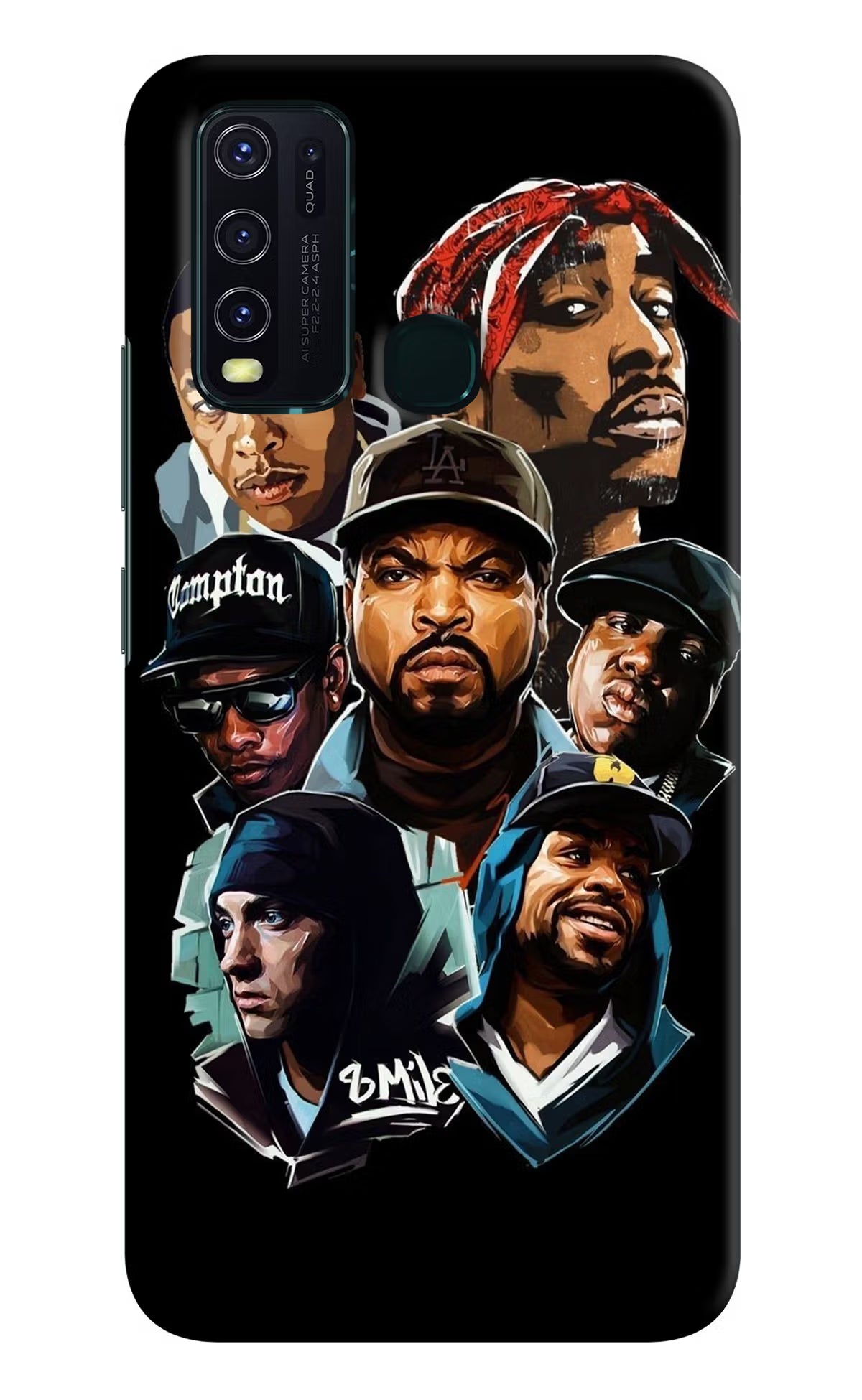 Rappers Vivo Y30/Y50 Hard Case Back Cover by Casekaro