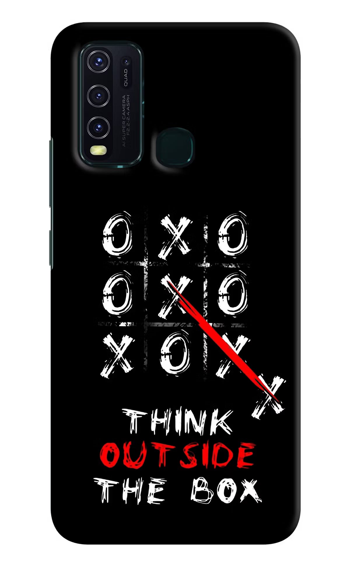 Think out of the BOX Vivo Y30/Y50 Hard Case Back Cover by Casekaro