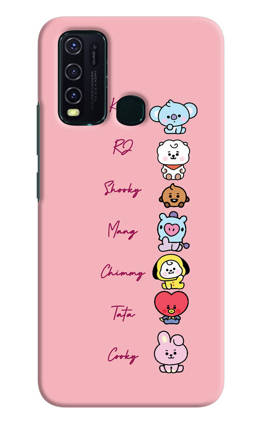 BTS names Vivo Y30/Y50 Hard Case Back Cover by Casekaro