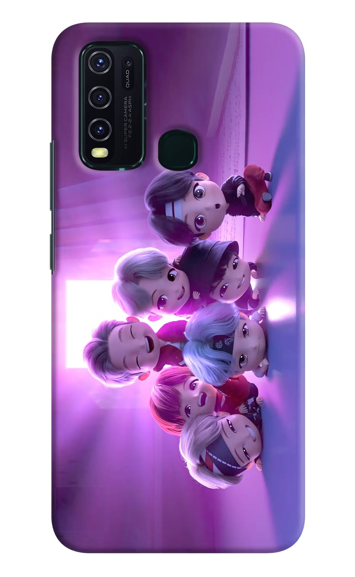 BTS Chibi Vivo Y30/Y50 Hard Case Back Cover by Casekaro