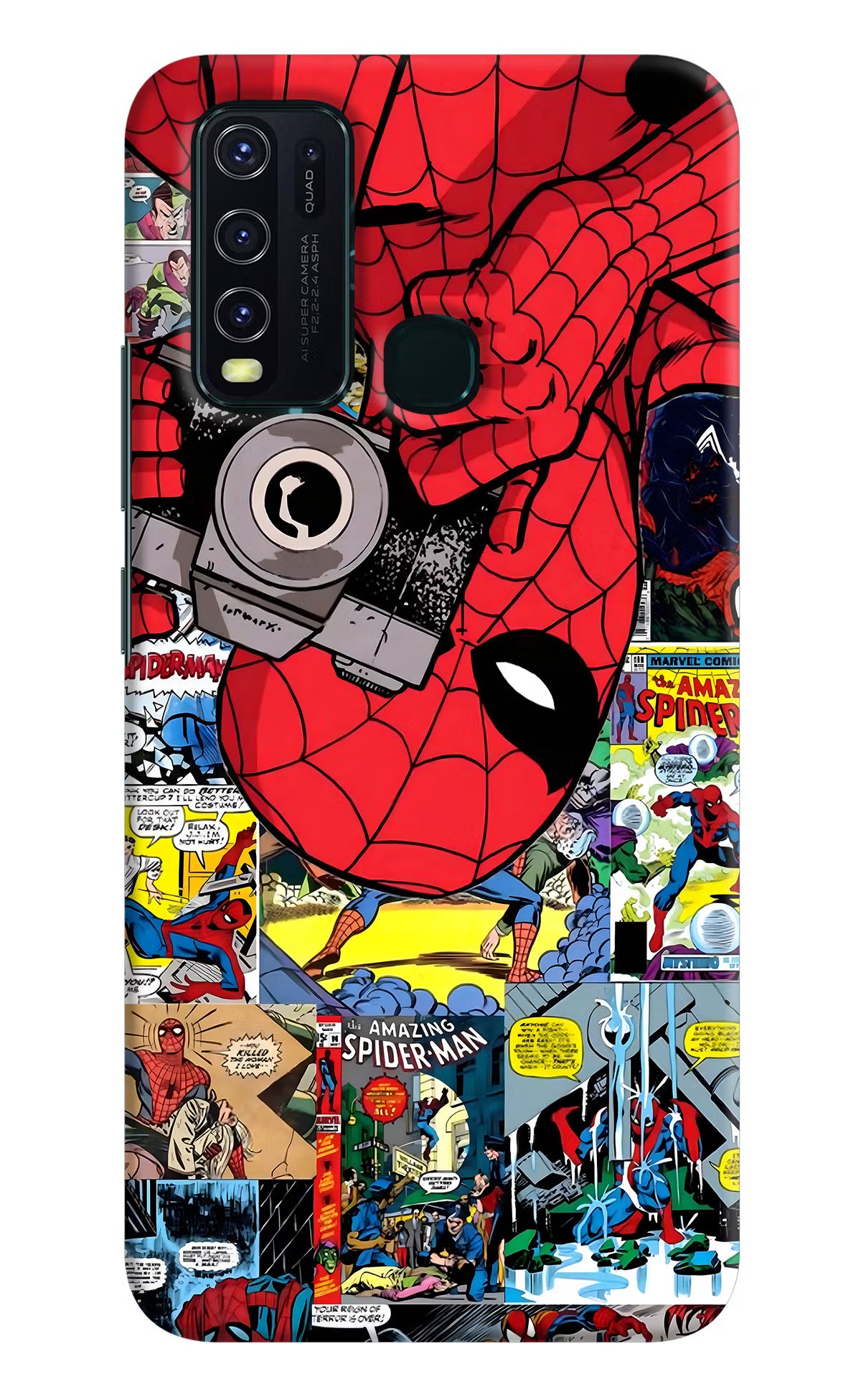 Spider Man Vivo Y30/Y50 Hard Case Back Cover by Casekaro