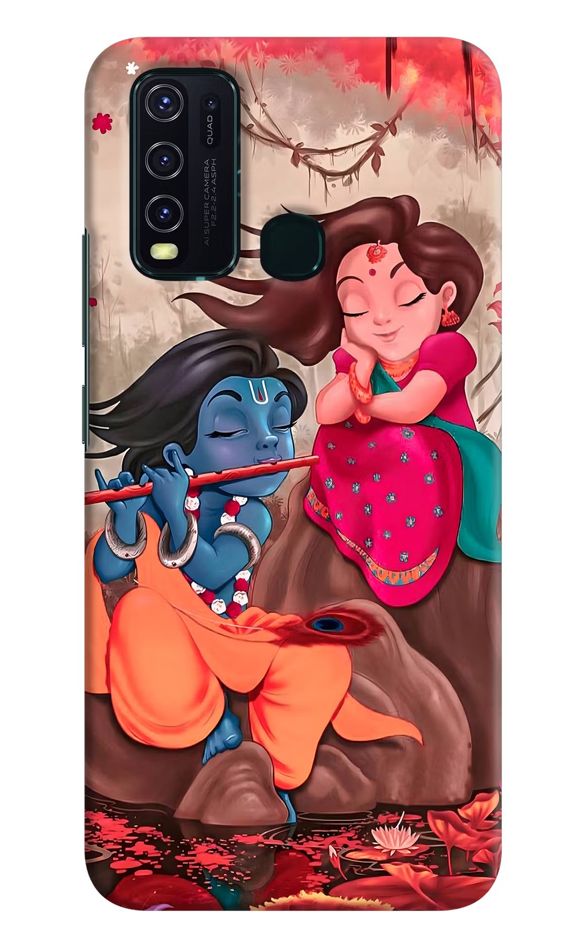 Radhe Krishna Vivo Y30/Y50 Hard Case Back Cover by Casekaro