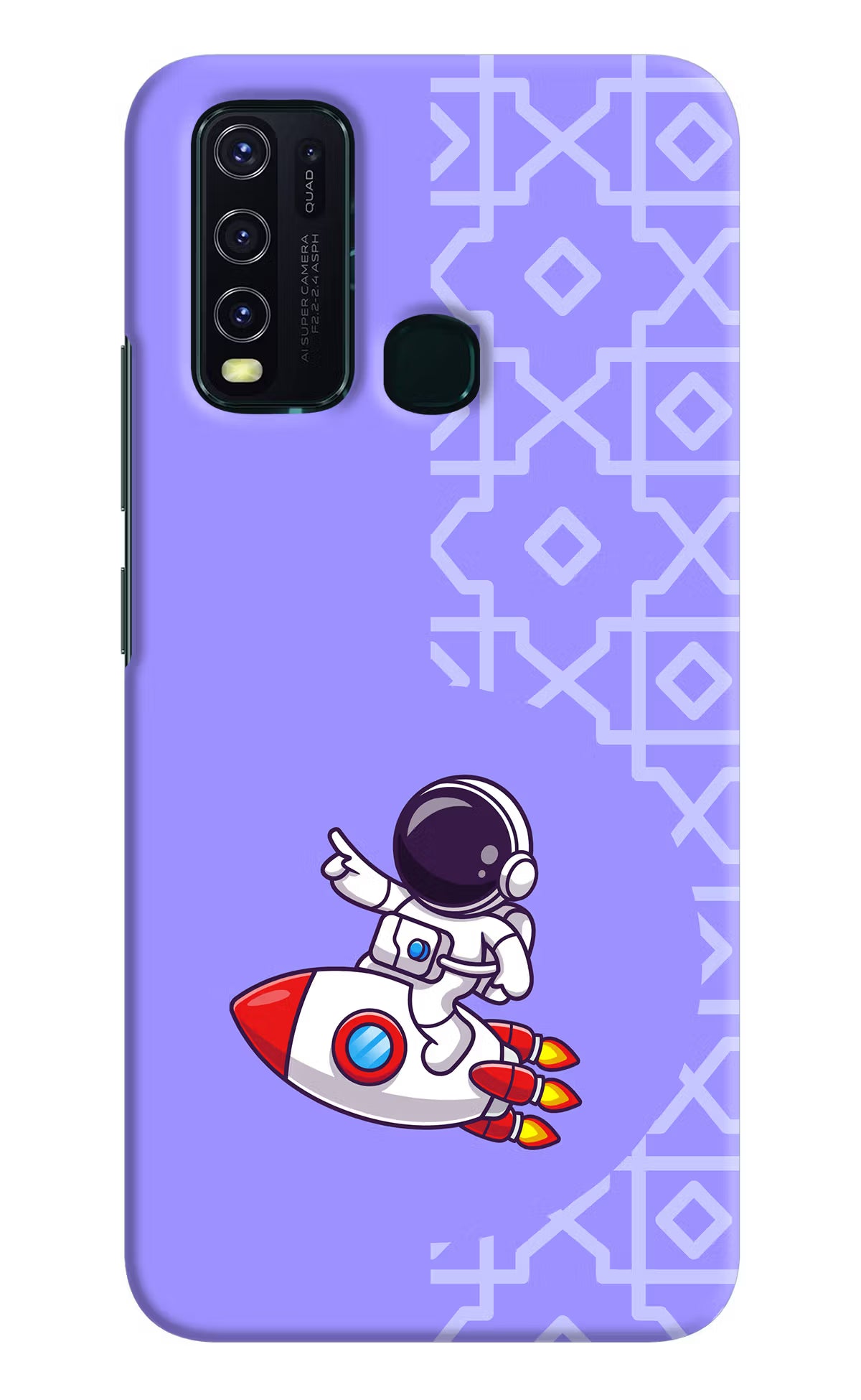 Cute Astronaut Vivo Y30/Y50 Hard Case Back Cover by Casekaro
