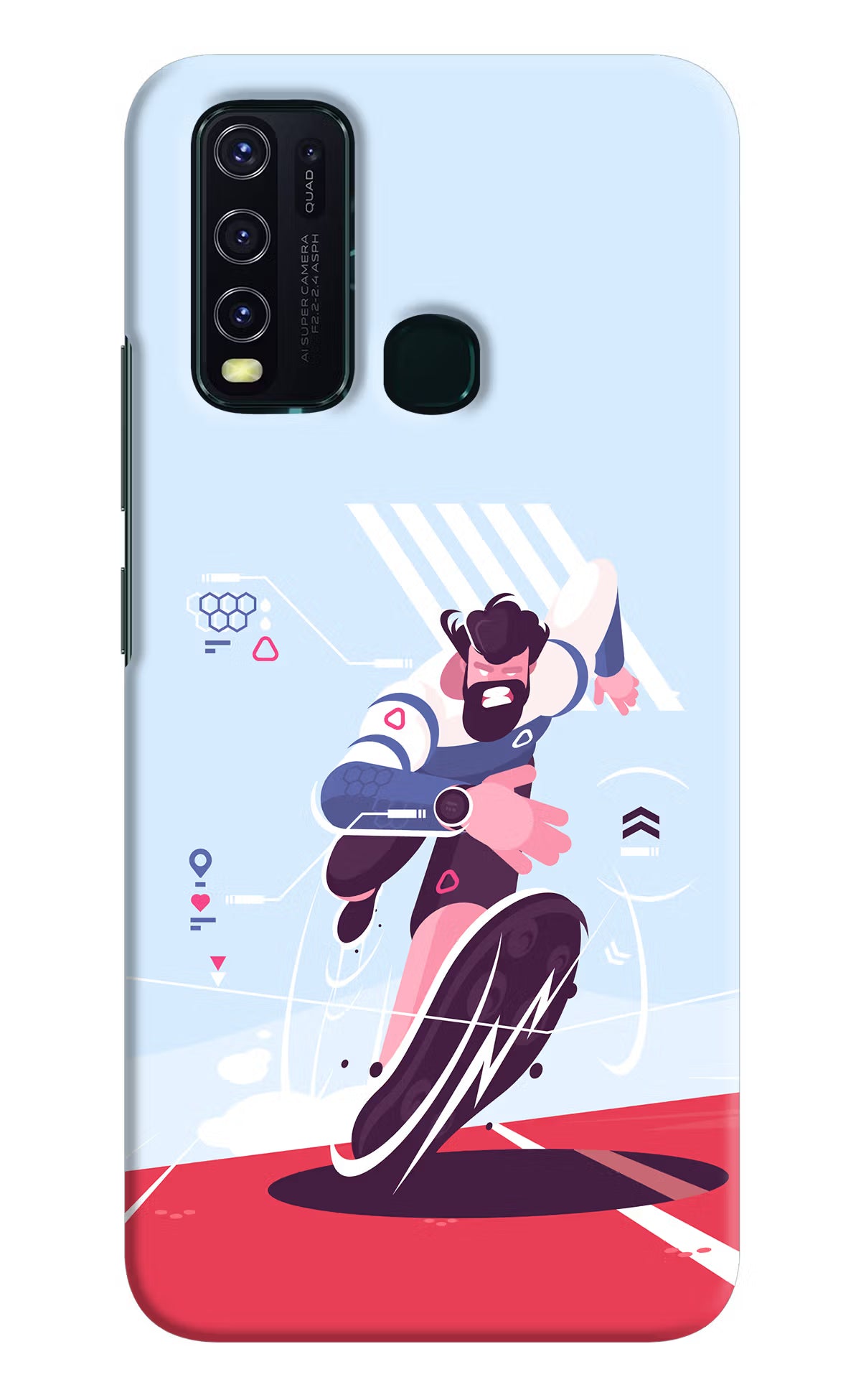 Run Pro Vivo Y30/Y50 Hard Case Back Cover by Casekaro