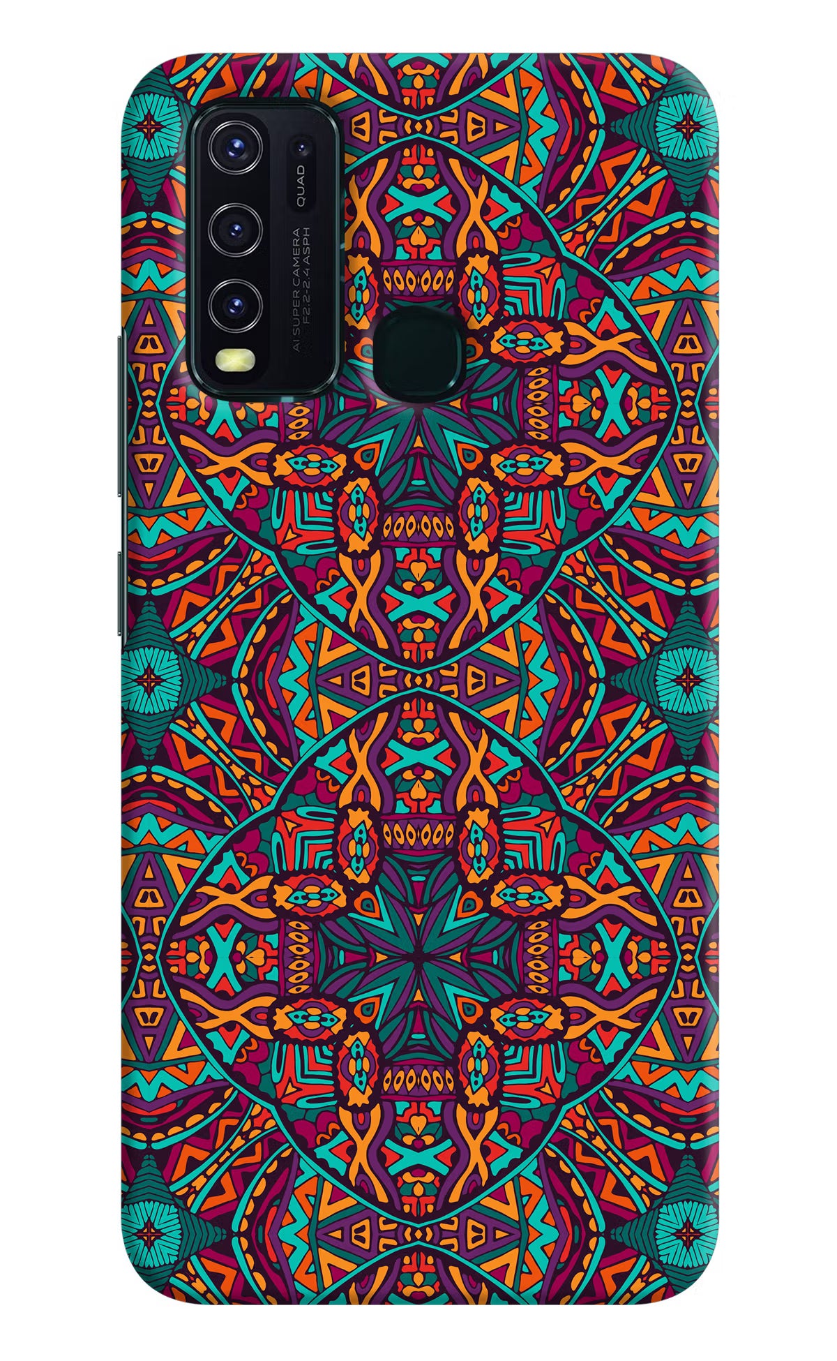 Colour Mandala Vivo Y30/Y50 Hard Case Back Cover by Casekaro
