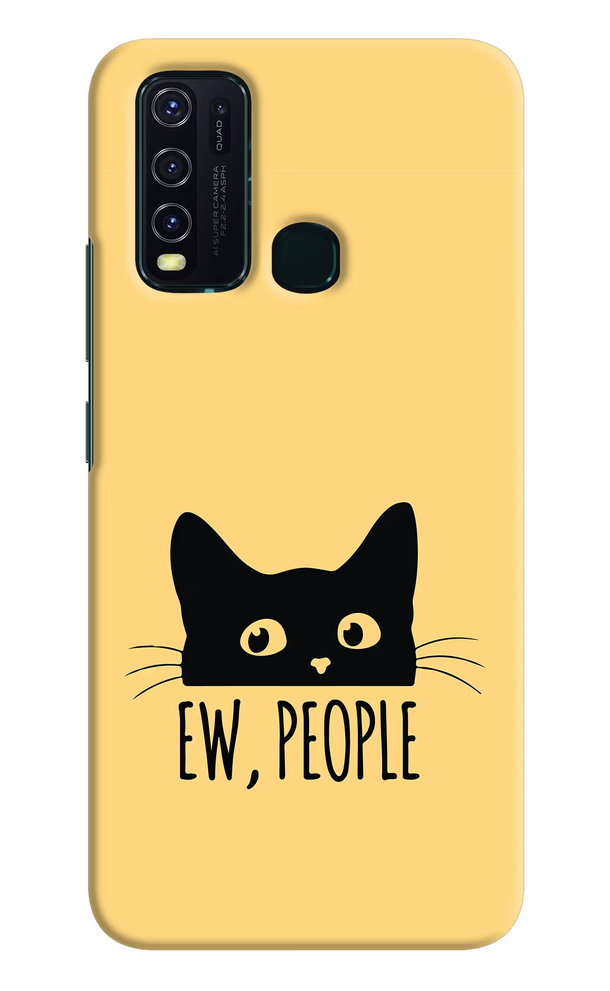 Ew People Catitude Vivo Y30/Y50 Hard Case Back Cover by Casekaro