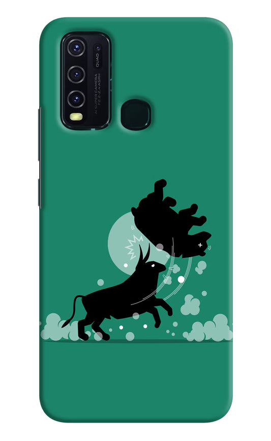Bull Conqueror Vivo Y30/Y50 Hard Case Back Cover by Casekaro