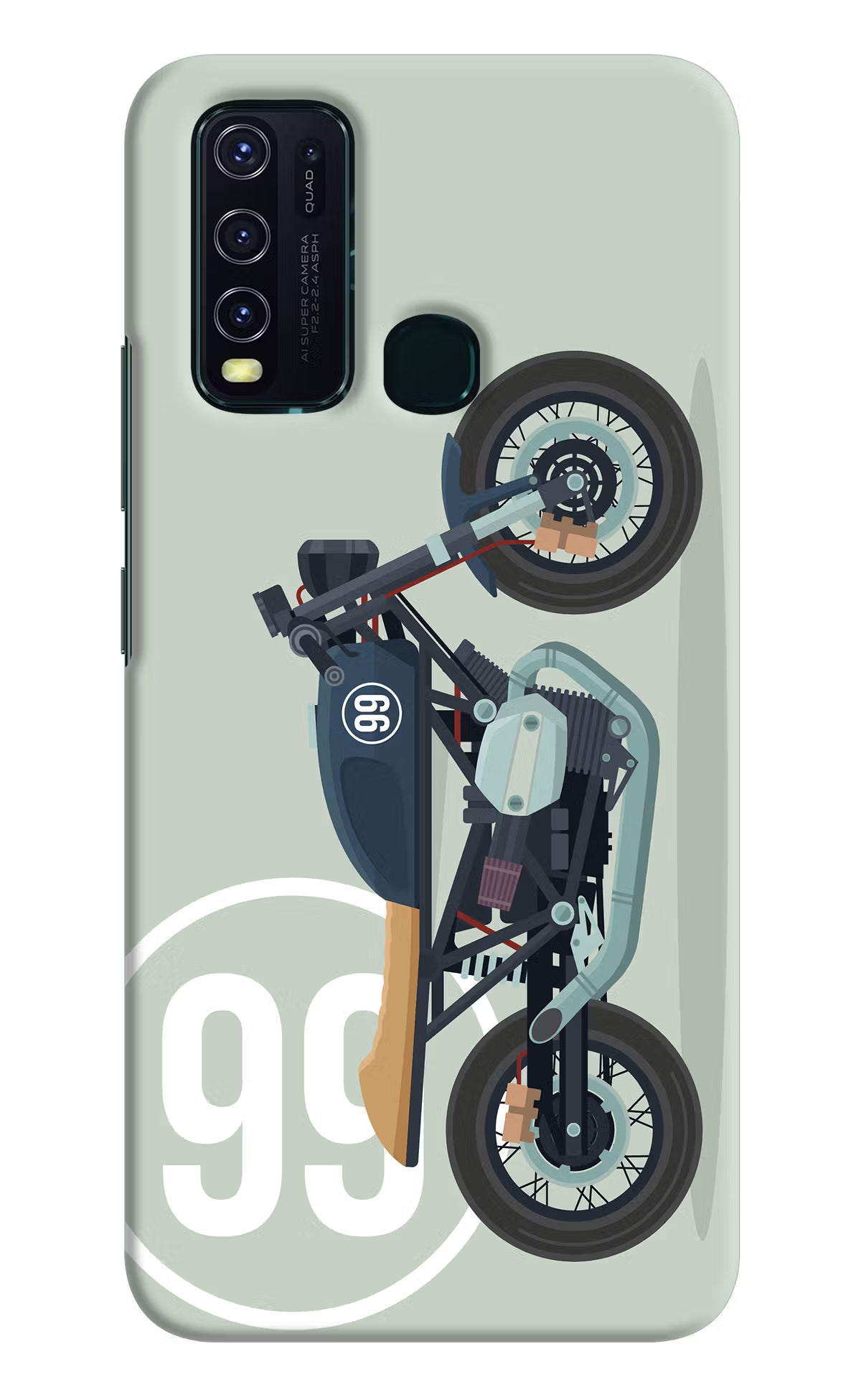 Classic Cafe Racer 99 Vivo Y30/Y50 Hard Case Back Cover by Casekaro