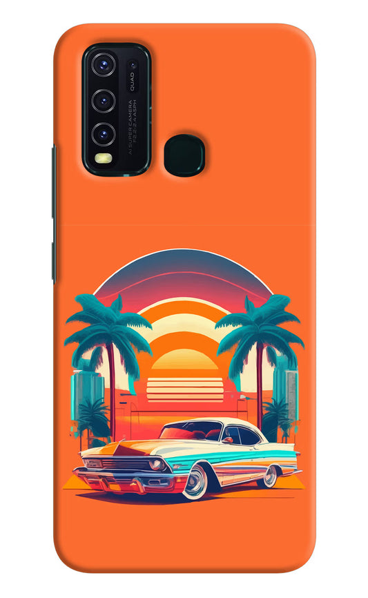 Palm Drive 80s Vivo Y30/Y50 Hard Case Back Cover by Casekaro