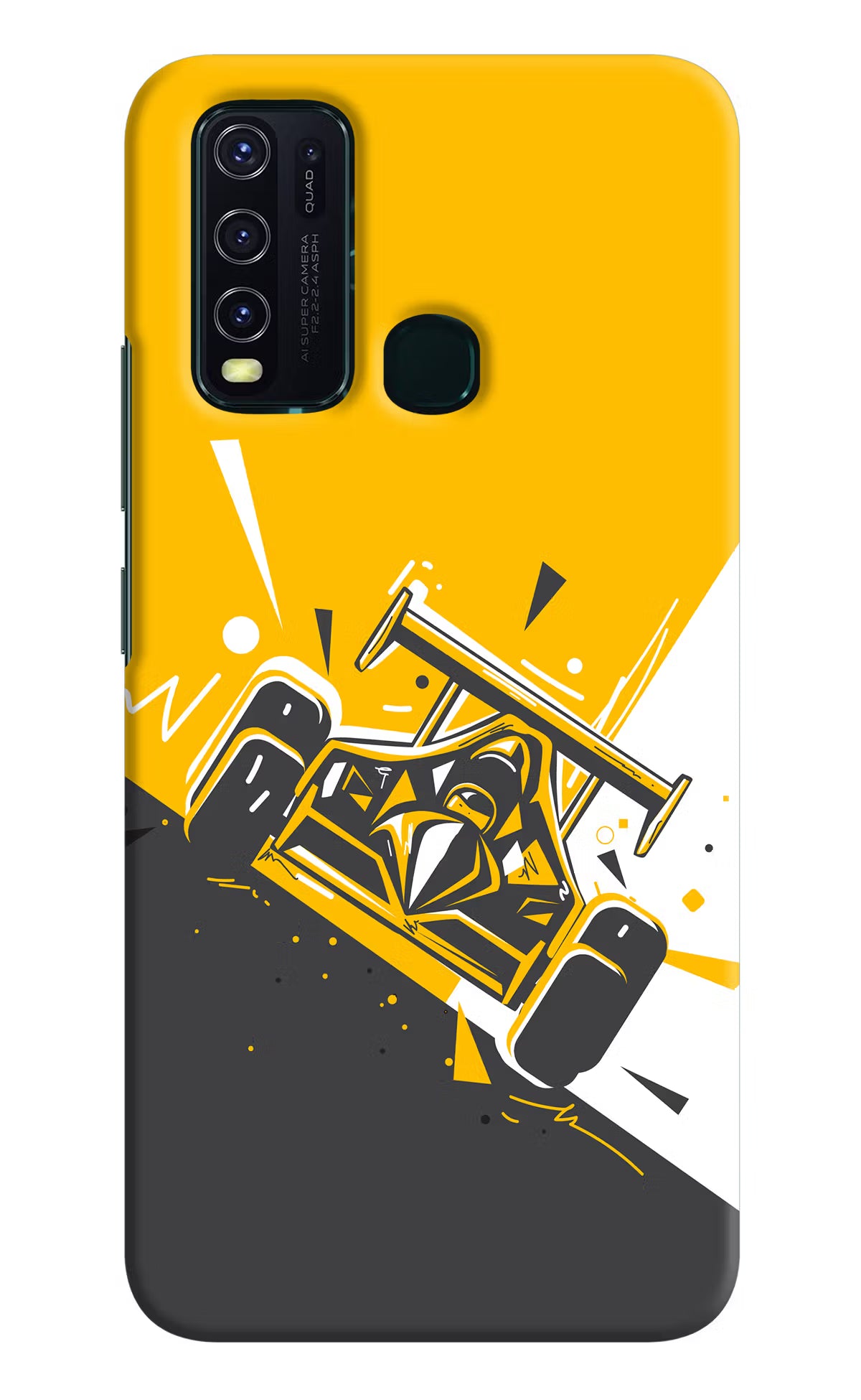 Track King Vivo Y30/Y50 Hard Case Back Cover by Casekaro