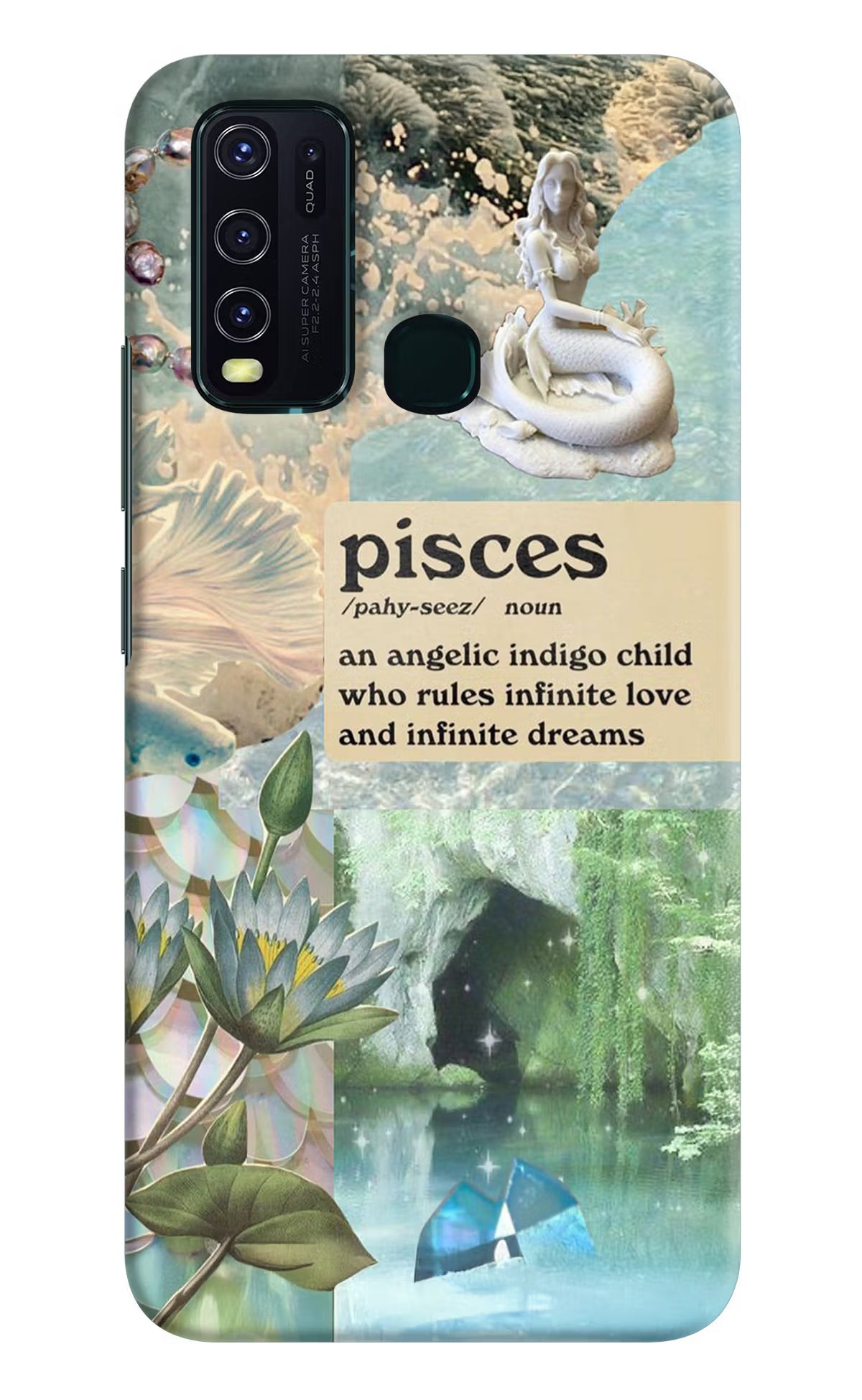Pisces Zodiac Vivo Y30/Y50 Hard Case Back Cover by Casekaro