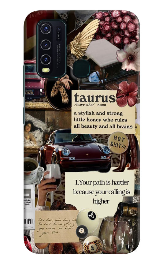 Taurus Zodiac Vivo Y30/Y50 Hard Case Back Cover by Casekaro