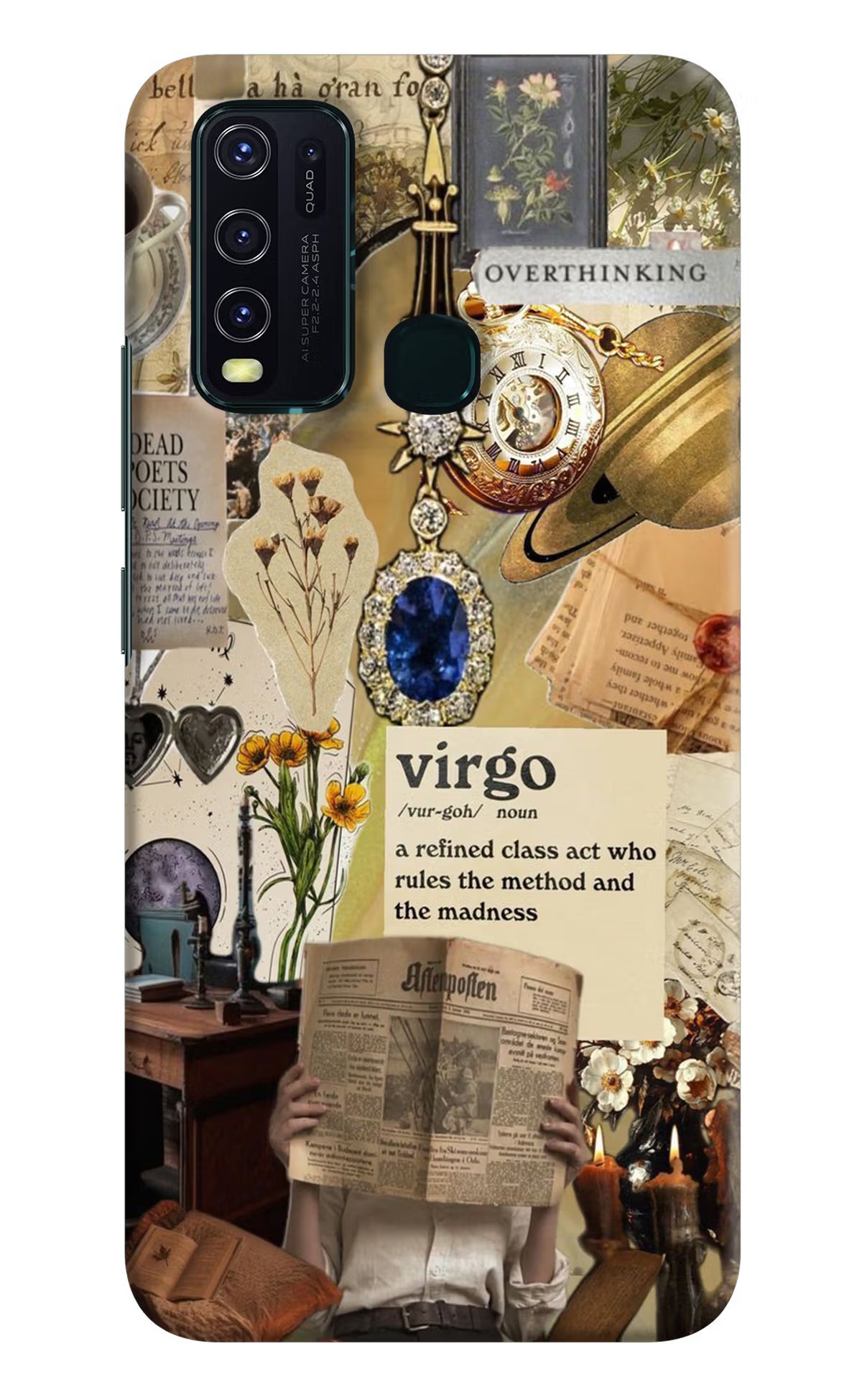 Virgo Zodiac Vivo Y30/Y50 Hard Case Back Cover by Casekaro