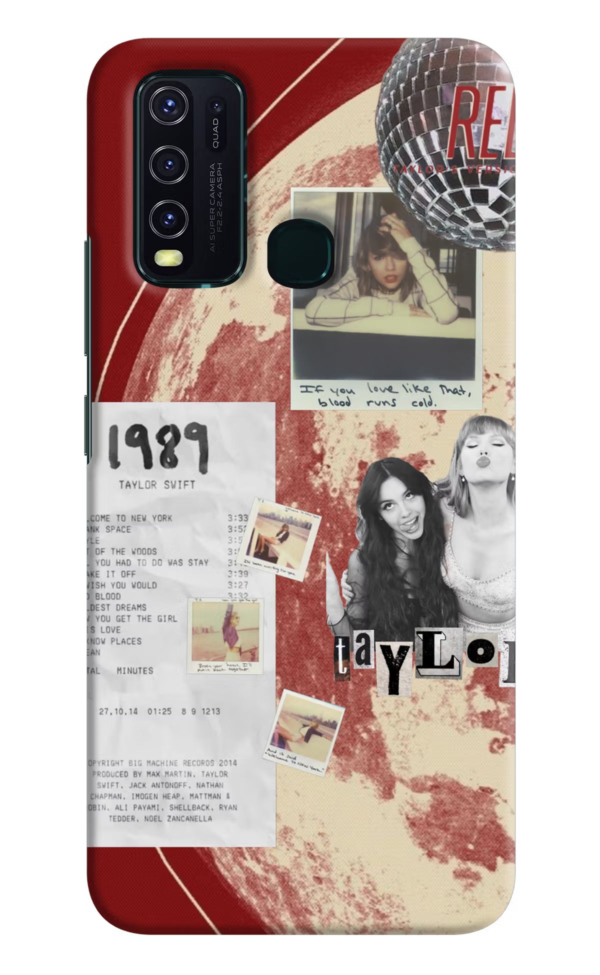 Taylor Swift Vivo Y30/Y50 Back Cover