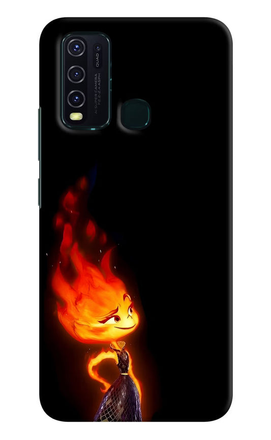 Ember Flame Vivo Y30/Y50 Hard Case Back Cover by Casekaro