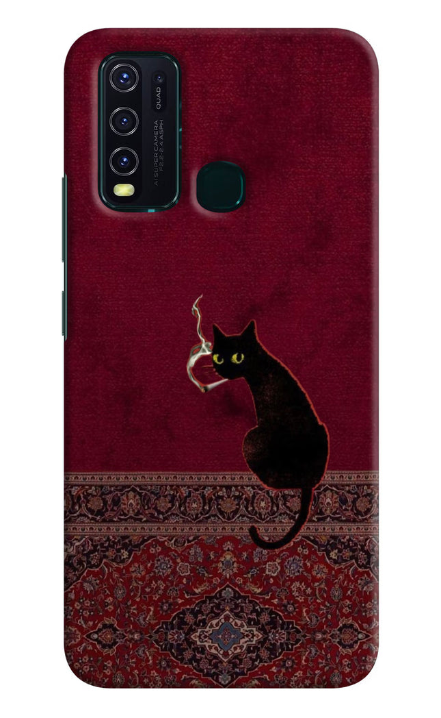 Midnight Cat Vivo Y30/Y50 Hard Case Back Cover by Casekaro