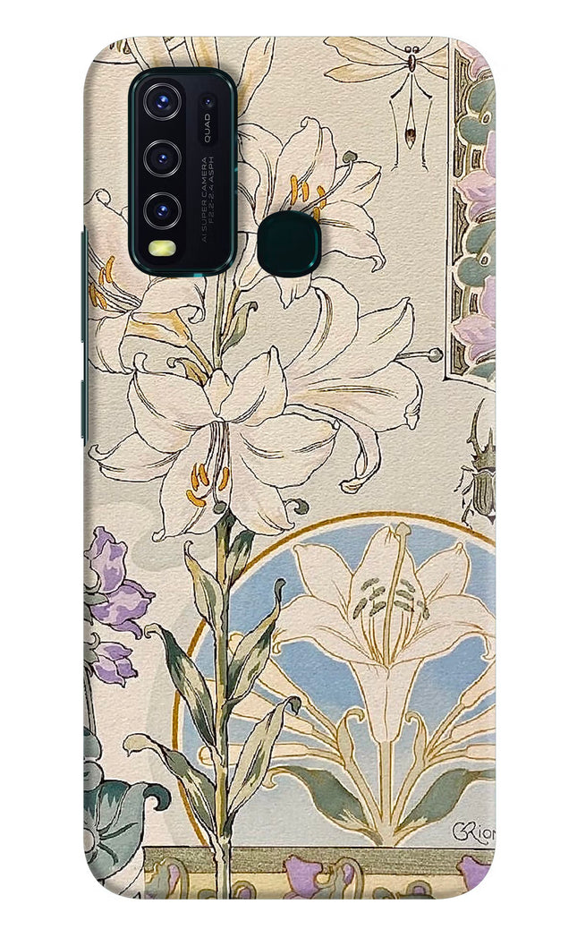 White Lily Vivo Y30/Y50 Hard Case Back Cover by Casekaro