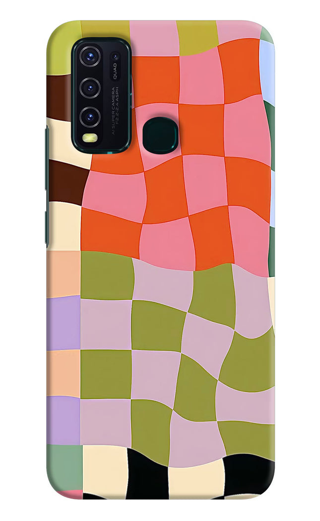 Wavy Grid Vivo Y30/Y50 Hard Case Back Cover by Casekaro