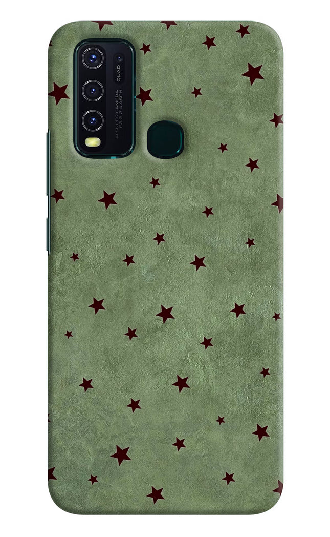 Green Stars Vivo Y30/Y50 Hard Case Back Cover by Casekaro