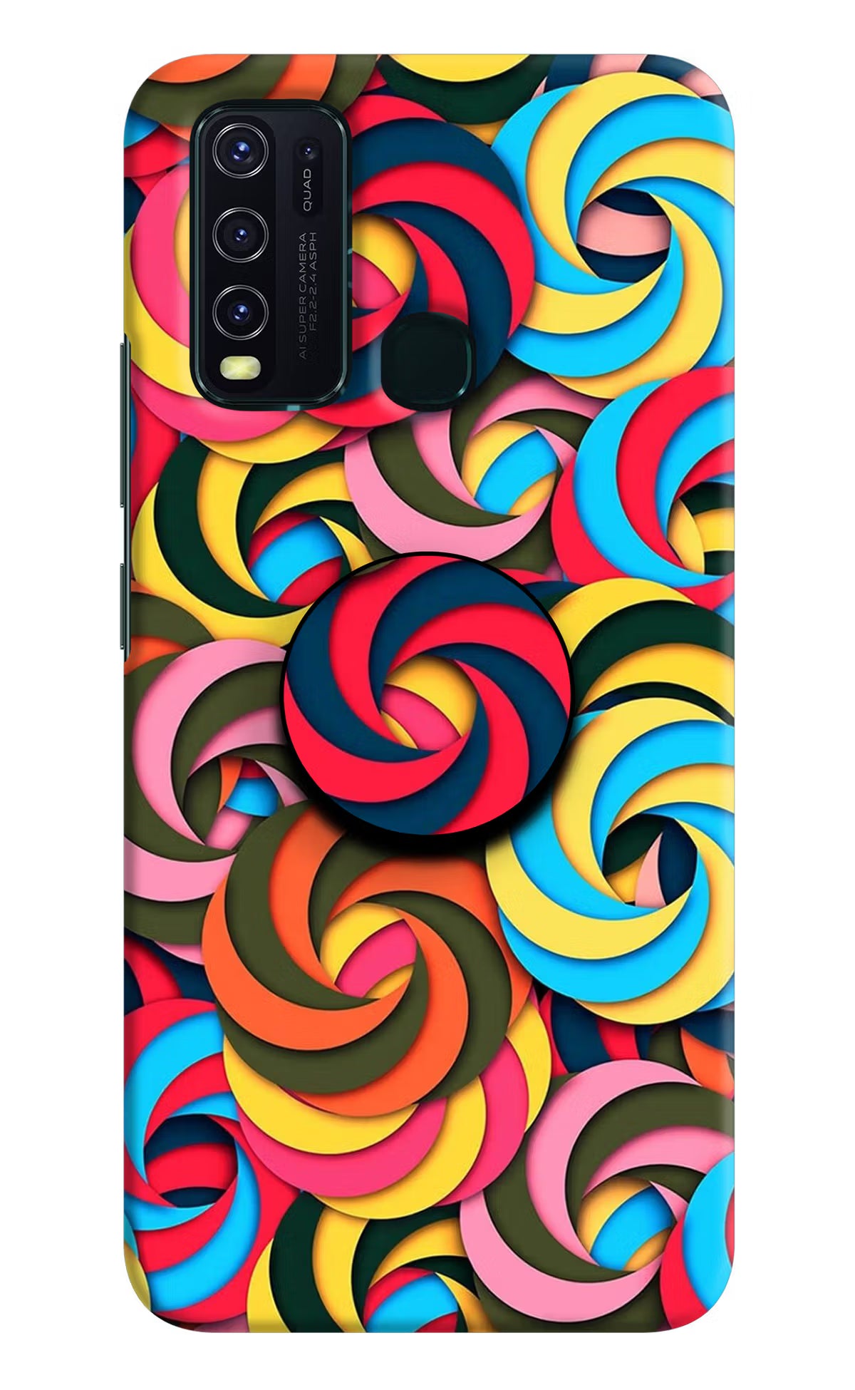 Spiral Pattern Vivo Y30/Y50 Pop Case by Casekaro