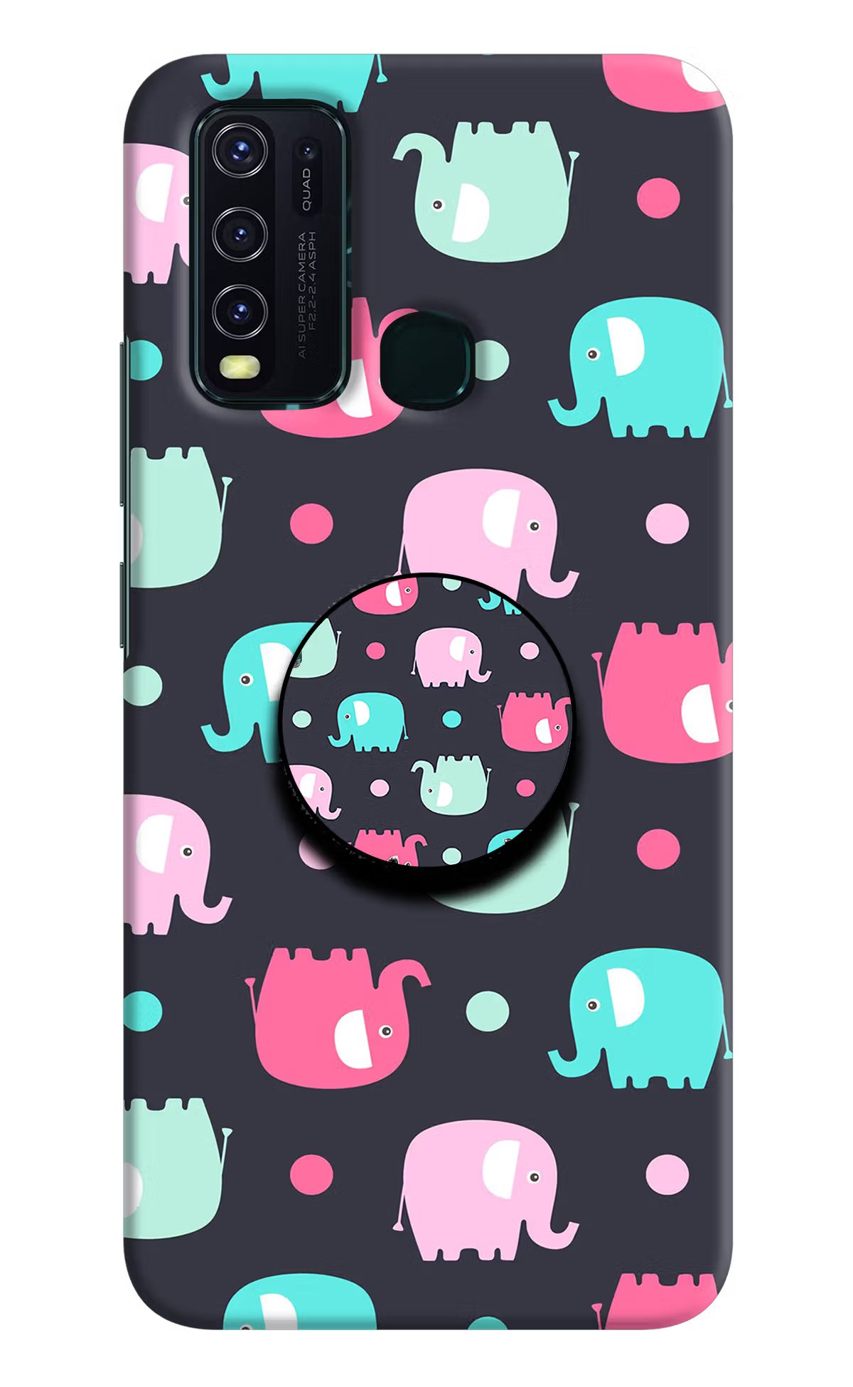 Baby Elephants Vivo Y30/Y50 Pop Case by Casekaro